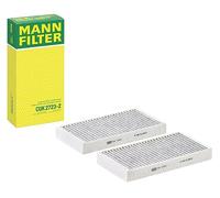 MANN-FILTER CUK 2723-2 Filtro aria cabina - Filtro Antipolline con Carbonio attivato - (set da 2) per Autovetture + veicoli commeriali