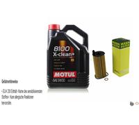 MANN-FILTER Filtro Olio 5 L Motul 8100 X-Clean+ 5W-30 Per BMW 1Er F20 F21 X3 F25