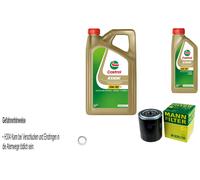 MANN-FILTER Filtro Olio 6L CASTROL EDGE 5W-30 Per Hyundai H-1 Travel 2.5 CRDi