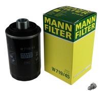 MANN-FILTER Filtro Olio Con Tappo Scarico Olio per Audi A3 1.8 TFSI 2.0 VW