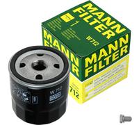 MANN-FILTER Filtro Olio Con Tappo Scarico Olio per Opel Ascona A 1.6 N 1.3