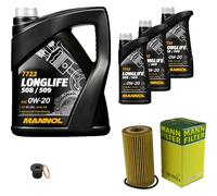 MANN-FILTER Filtro Olio MANNOL 8L Longlife 0W-20 Per Audi A6 Avant 3.0