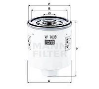 Filtro olio MANN-FILTER W 7038