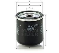 Filtro olio MANN-FILTER W 712/80