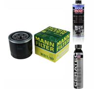 MANN-FILTER Filtro Olio W 811/80 + LIQUI MOLY Cera Tec 3721 Pulizia Motore 2427