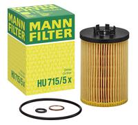 MANN-FILTER HU 715/5 x Filtro olio per BMW 5 Sedan (E60) X5 (E53) 6 Coupe (E63)