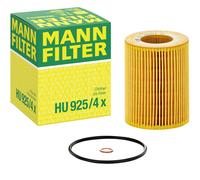MANN-FILTER HU 925/4 x Filtro olio per BMW 3 Limousine (E46) 5 Limousine (E60)