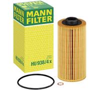 MANN-FILTER HU 938/4 x Filtro olio per BMW 5 Sedan (E39) X5 (E53) 5 Sedan (E34)