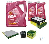 MANN-FILTER Pacchetti Di Ispezione MANNOL 7 L Energy 5W-20 Per Hyundai IX35 2.0