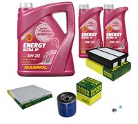 MANN-FILTER Pacchetti Di Ispezione MANNOL 7 L Energy 5W-20 Per Hyundai IX35 2.0