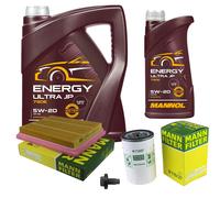 MANN-FILTER Pacchetti Di Ispezione MANNOL Energy 5W-20 6L Per Ford Fusion 1.6