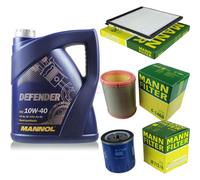 MANN-FILTER Pacchetto di ispezione 5L MANNOL Defender 10W-40 per Citröen