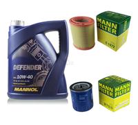 MANN-FILTER Pacchetto di ispezione 5L MANNOL Defender 10W-40 per Citröen
