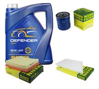 MANN-FILTER Pacchetto di ispezione 5L MANNOL Defender 10W-40 per Peugeot 206