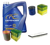 MANN-FILTER Pacchetto di ispezione 5L MANNOL Defender 10W-40 per Peugeot 306