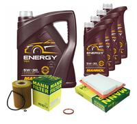 MANN-FILTER Pacchetto di ispezione MANNOL 9L9L 5W-30 Energia per Mercedes-Benz