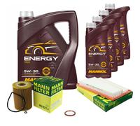 MANN-FILTER Pacchetto di ispezione MANNOL 9L9L 5W-30 Energia per Mercedes-Benz