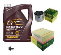 Mann-Filter Pacco Ispezione mannol 5L Energia 5W-20 per Ford Fiesta VI 1.6 Ti