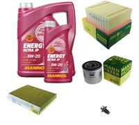 Mann-Filter Pacco Ispezione mannol Energia 5W-20 6L per Ford Fiesta VI 1.6 Ti