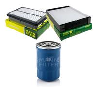 MANN-FILTER Set Aria Interno Olio Per Hyundai Santa Fé I SM 2.0 CRDi 4x4