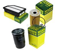MANN-FILTER Set Aria Olio Carburante Per KIA Soul II PS 1.6 CRDi 136 128