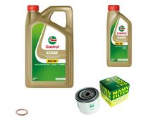 MANN-FILTER Set Cambio Olio 6L CASTROL EDGE 5W-30 per Volvo 940 II Kombi 945 944