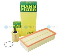 Mann Filter Set Filtri Confezione Ispezione Olio + Aria per VW Beetle 2.0 Tdi