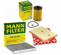 MANN-FILTER Set Ispezione Filtri Olio + Aria + Abitacolo Per Audi A3 1.2