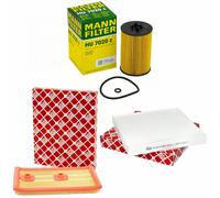 MANN-FILTER Set Ispezione Filtri Olio + Aria + Abitacolo Per Audi A3 1.2