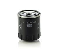 MANN-FILTER, W 712/47 Filtro olio | Per Autovetture, Massime prestazioni filtranti, Protezione motore, Guarnizione alta qualità, Qualità originale OE