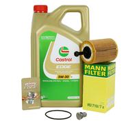 Mann Filtro HU719/7x+5L castrol edge 5W-30 Ll per VW Touran 1T 1.9 2.0 Tdi