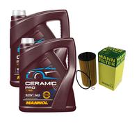 MANN Filtro Olio 10L MANNOL Ceramic Pro 10W-40 Per Audi A8 4E2 4E8 4.2 Quattro
