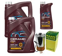 MANN Filtro Olio 11L MANNOL Ceramic Pro 10W-40 Per Mercedes-Benz 190 W201 D 2.0