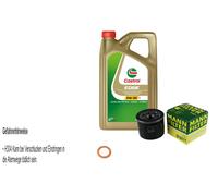 Mann Filtro Olio 5L castrol edge 5W-30 M per Smart Fortwo Cabrio 1.0