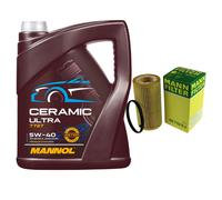 MANN Filtro Olio 5L MANNOL Ceramic 5W-40 Per Audi TT 2.0 TFSI A3