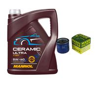 MANN Filtro Olio 5L MANNOL Ceramic 5W-40 Per Fiat Panda 1.2 4x4