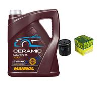 MANN Filtro Olio 5L MANNOL Ceramic 5W-40 Per Opel Meriva Astra G CC 1.6