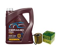 MANN Filtro Olio 5L MANNOL Ceramic Pro 10W-40 Per Smart Fortwo Coupe 451 0.8 CDI