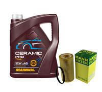 Mann Filtro Olio 5L mannol Ceramica Pro 10W-40 per Audi Tt 8J3 2.0 TFSI VW EOS