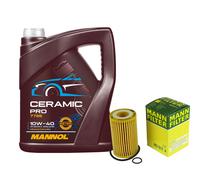Mann Filtro Olio 5L mannol Ceramica Pro 10W-40 per Renault Clio II BB _ CB _ 1.2