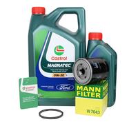 Mann Filtro Olio + 6L Castrol 0W-30 per 2.0 TDCI Ford Mondeo 5 V S-MAX Galaxy