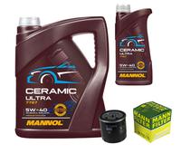 MANN Filtro Olio 6L MANNOL Ceramic 5W-40 Per Opel Meriva Astra G CC 1.6