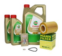 Mann Filtro Olio + 7L Castrol Ll 5W30 per BMW E46 E36 5ER E39 E60 E53 M50 M52