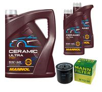 MANN Filtro Olio 7L MANNOL Ceramic 5W-40 Per Saab 9-3 2.0i 2.0 Turbo 2.3i