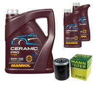 MANN Filtro Olio 7L MANNOL Ceramic Pro 10W-40 Per Hyundai H-1 Furgone