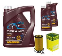 MANN Filtro Olio 7L MANNOL Ceramic Pro 10W-40 Per Jeep Cherokee KJ 2.5 CRD 4WD