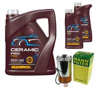MANN Filtro Olio 7L MANNOL Ceramic Pro 10W-40 Per Mercedes-Benz 190 W201 D 2.0