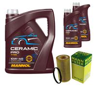 Mann Filtro Olio 7L mannol Ceramica Pro 10W-40 per Audi Tt 8J3 2.0 TFSI VW EOS
