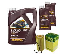 MANN Filtro Olio 7L MANNOL Longlife 504/507 5W-30 Per Opel Frontera B 6B 2.2 DTi