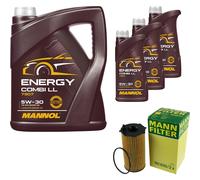 Mann Filtro Olio 8L mannol 5W-30 Energia per Jeep Wrangler III 2.8 CRD